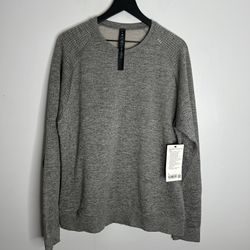 Lululemon Engineered Warmth L/S Crew Neck Sweater Mens XL Grey LM3CDES NWT