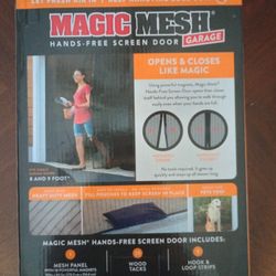 Magic Mesh Hands Free Screen Door For Garage 