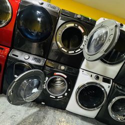 Samsung Black Washer And Dryer Gas 11$down Payment 