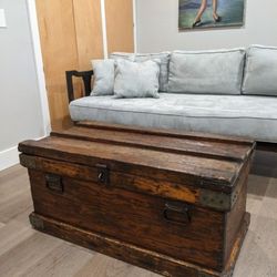Antique Solid Wood Trunk