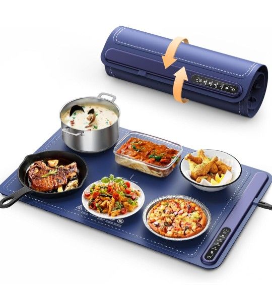 Food Warming Mat Blue