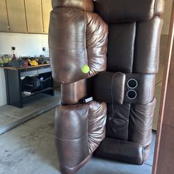 Two seat Leather electric recliner - Free!