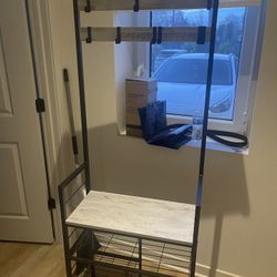 Shoe Rack With Coat Rack New!!