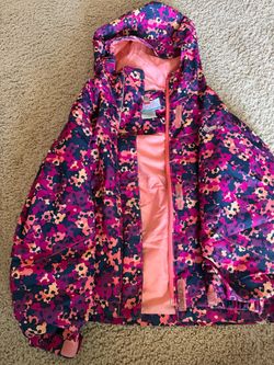 Columbia Girls Floral Winter Jacket with Hood