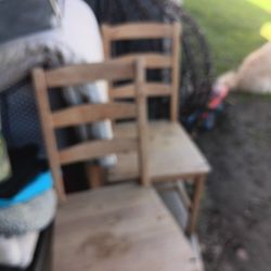 Wood Chair And Table 