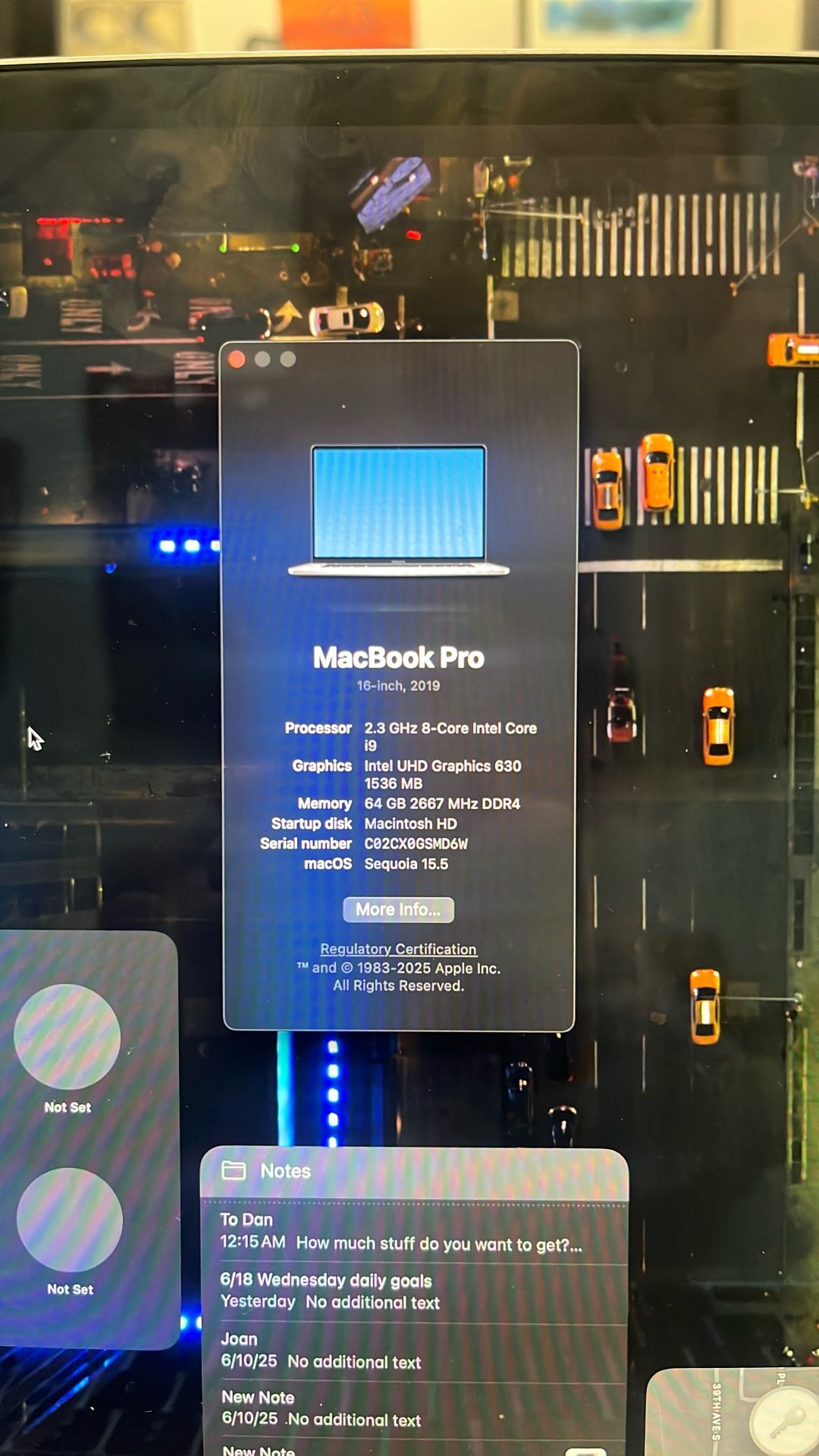 MacBook Pro 2019 64gb Ram 2.3 i9 With intel GPU 1tb SSD