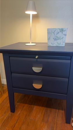 wood , 26” tall nightstand  /table