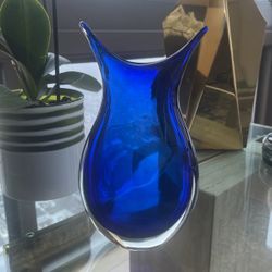 Murano Art Glass Sommerso Vase