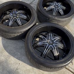 24 Inch Diablo Rims & Tires