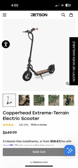 Jetson Copperhead Extreme terrain Scooter BRAND NEW 