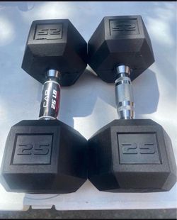 CAP Barbell, 25lb Rubber Hex Dumbbell, Single