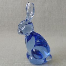 Glass Bunny, Figurine, Paperweight 