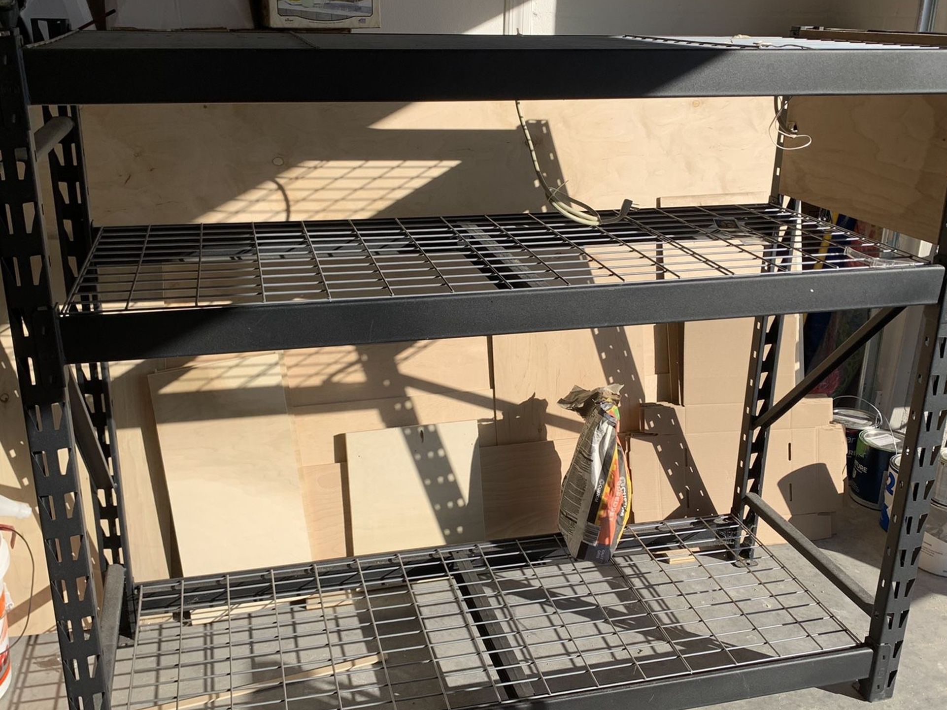 Husky Black 3Tier Heavy Duty Industrial Welded Steel Garage Shelving