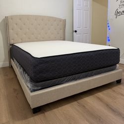 Queen Bed With Mattress 