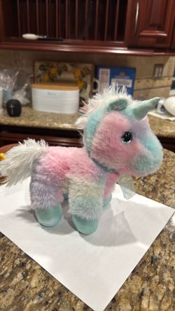 8” Multi-Colored Stuffed Unicorn