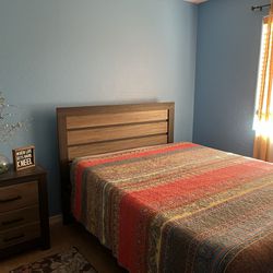 Full bed frame And Night Stand