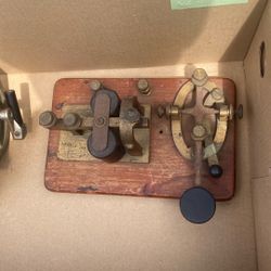 Antique Telegraph Key and Telephone Generator 