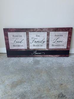 Decorative wall Sign 19x42 Canvas