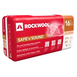 Rockwool Safe'n'Sound Insulation 2x4 16" OC - soundproofing, acoustic panels
