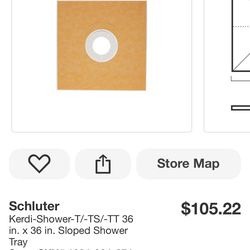 Schluter Kerdi-Shower-T/-TS/-TT 36 in. x 36 in. Sloped Shower Tray