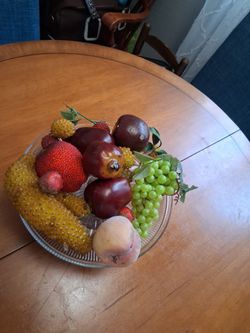 Decorative Artificial Fruit Bowl Set