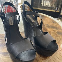 Steve Madden Black Heel Wedges 