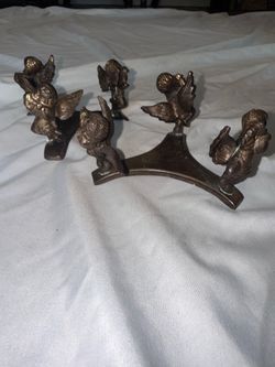 Vintage brass candle holders