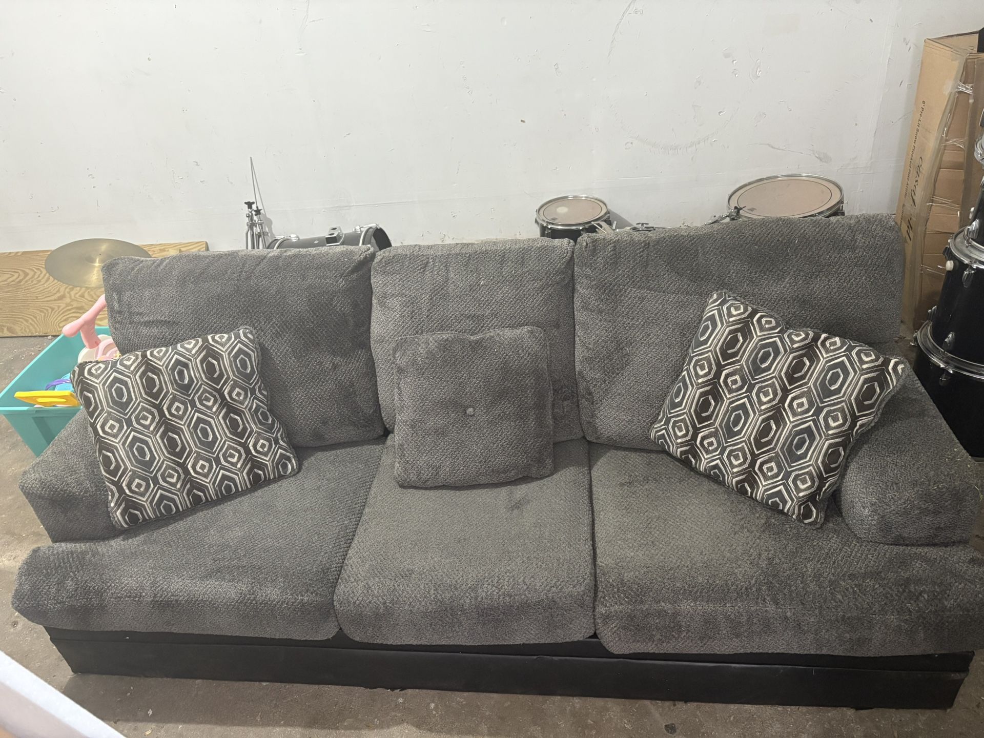 Grey And Black Couch For Sale