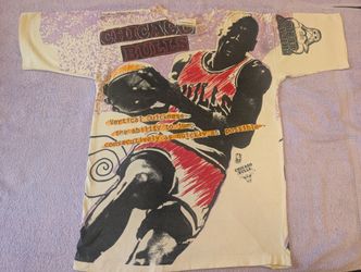 Rare Vintage Michael Jordan AOP Magic Johnson Tee