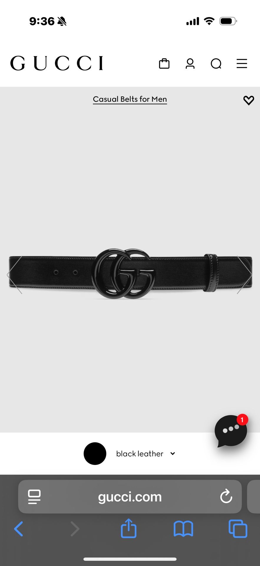 Womens Gucci Belt