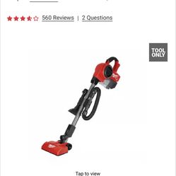 Milwaukee M18 FUEL 0940-20 0.25 gal Cordless Compact Hand Vacuum Tool Only 18 V (used)