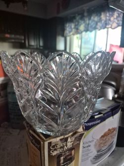 Crystal Cut Glass Decorative Bowl