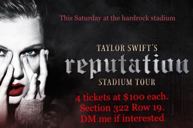 4 tickets section 322 row 19