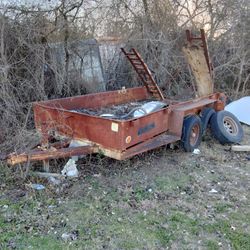 Heavy duty skid steer trailer 12ft