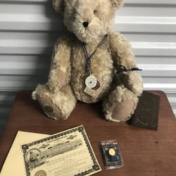 Boyds Bears 100th Anniversary Mohair Collection Theodore M. Bear Signed Tag #17732