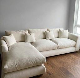 ELYZA LINEN 3-PIECE RAF CHAISE SECTIONAL