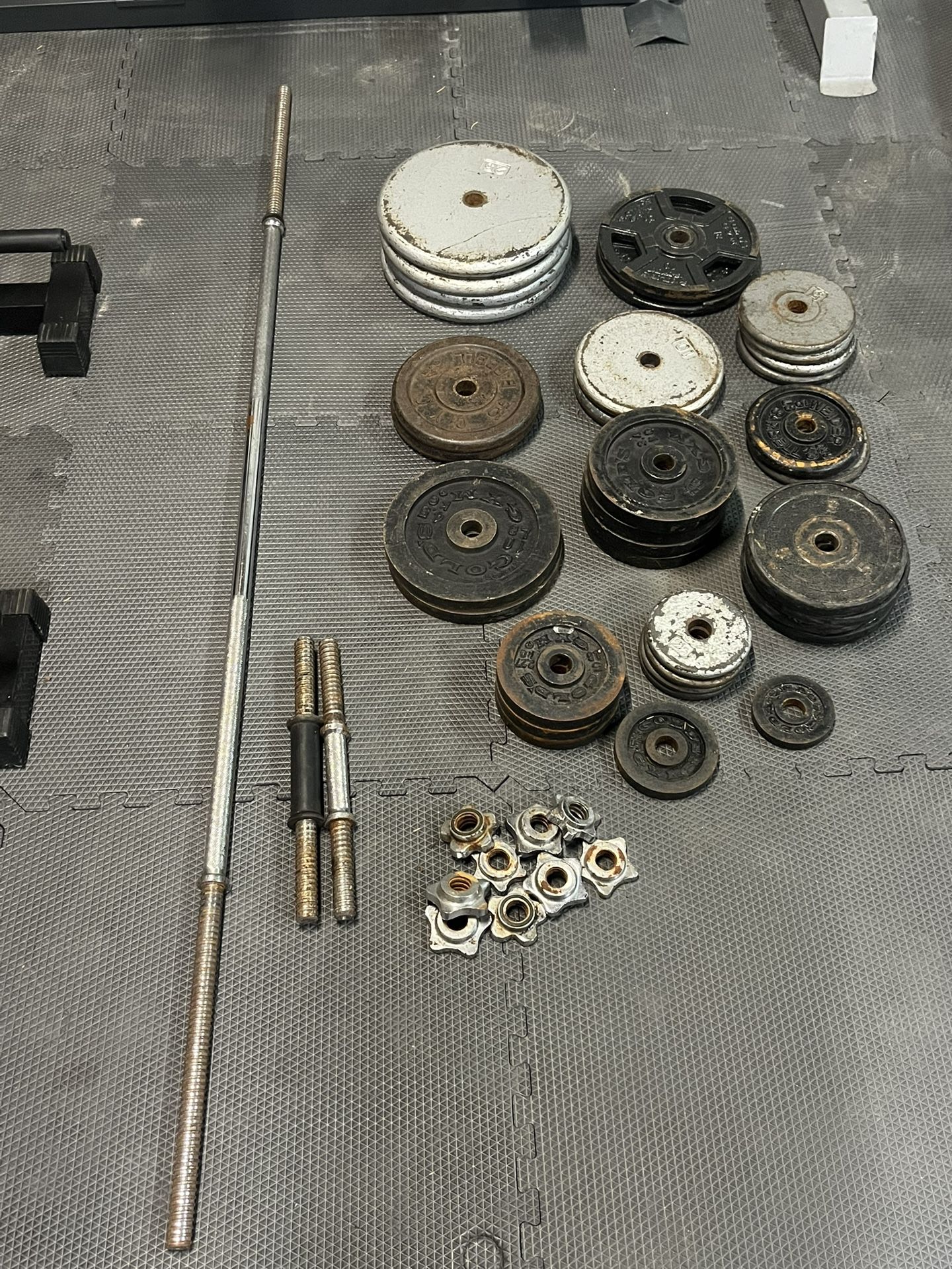 Workout Bar And Weights