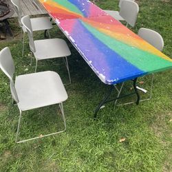 Table And Chair Set Six Piece Set