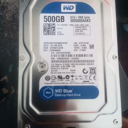 500GB WD Blue Data Desktop Hardrive