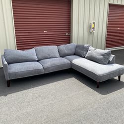 Gray Asher Linen 2 Piece Sectional from Porter Designs 