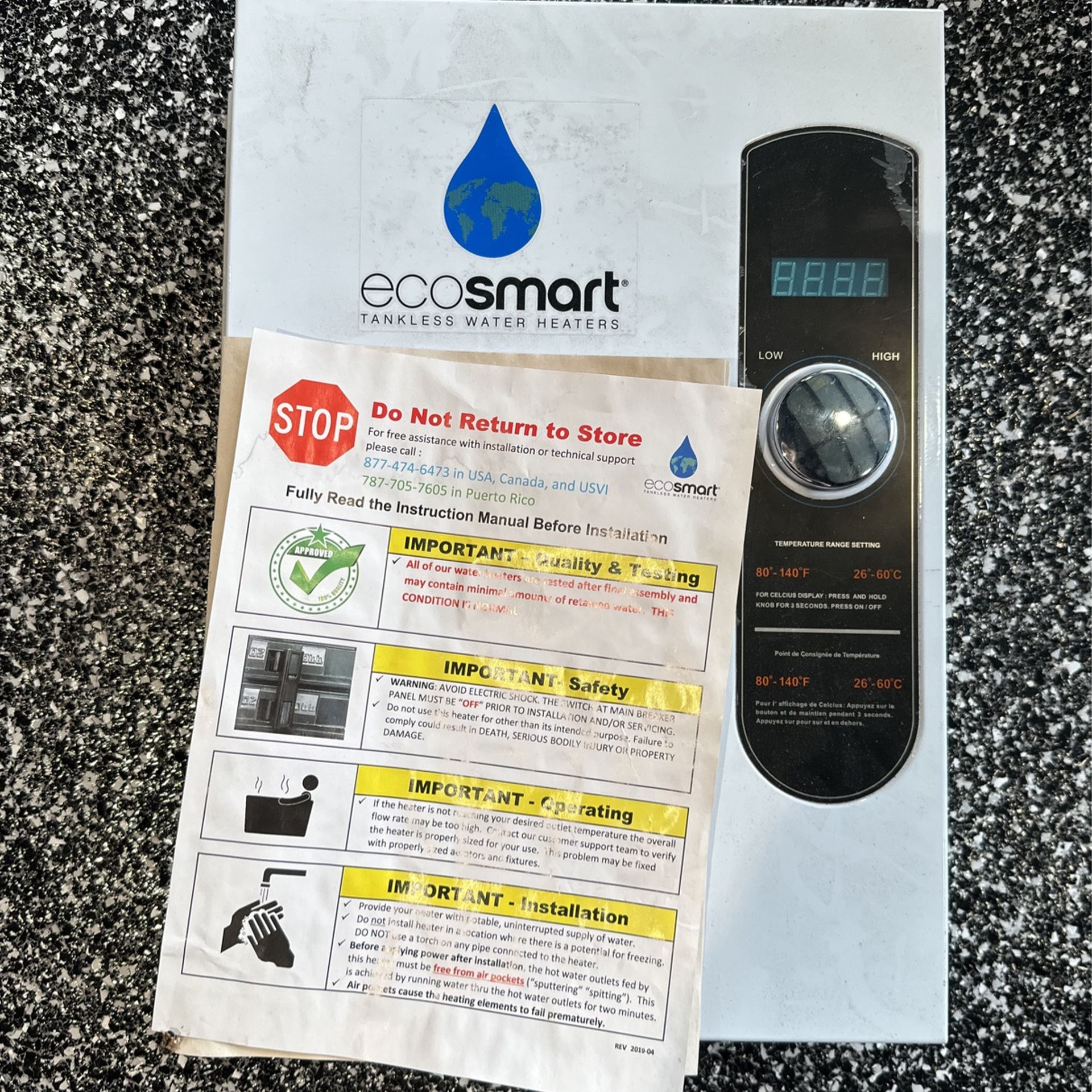 Eco Smart Tankless Electric Water Heater