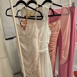 Womens pink bundle Dresses/pants size L