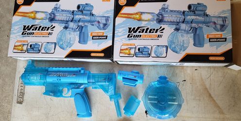 2 New In Box Electric Water Guns, Rechargeable With Light Up Tip