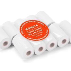 MUNBYN 2 1/4 x 50ft Thermal Paper (10 Rolls), BPA Free Receipt Paper, 58mm Thermal Receipt Papers Fits 58mm Mini Thermal POS Printer & Square Terminal