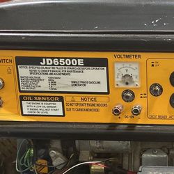 JD6500E Generator  Needs A Battery 