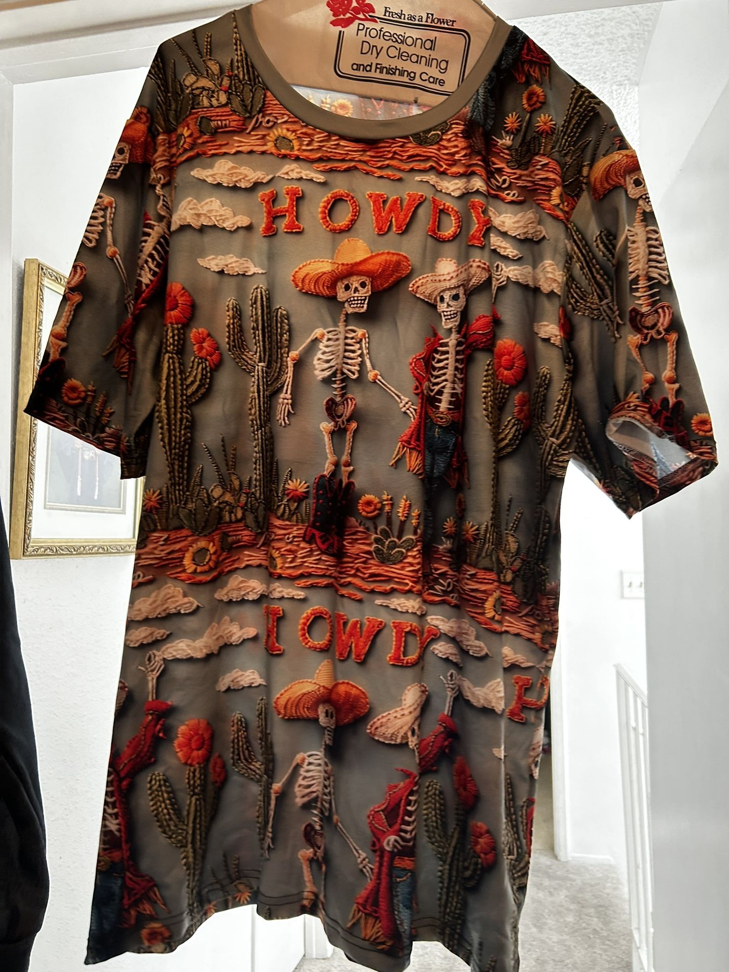 Xl Skeleton Howdy T Shirt