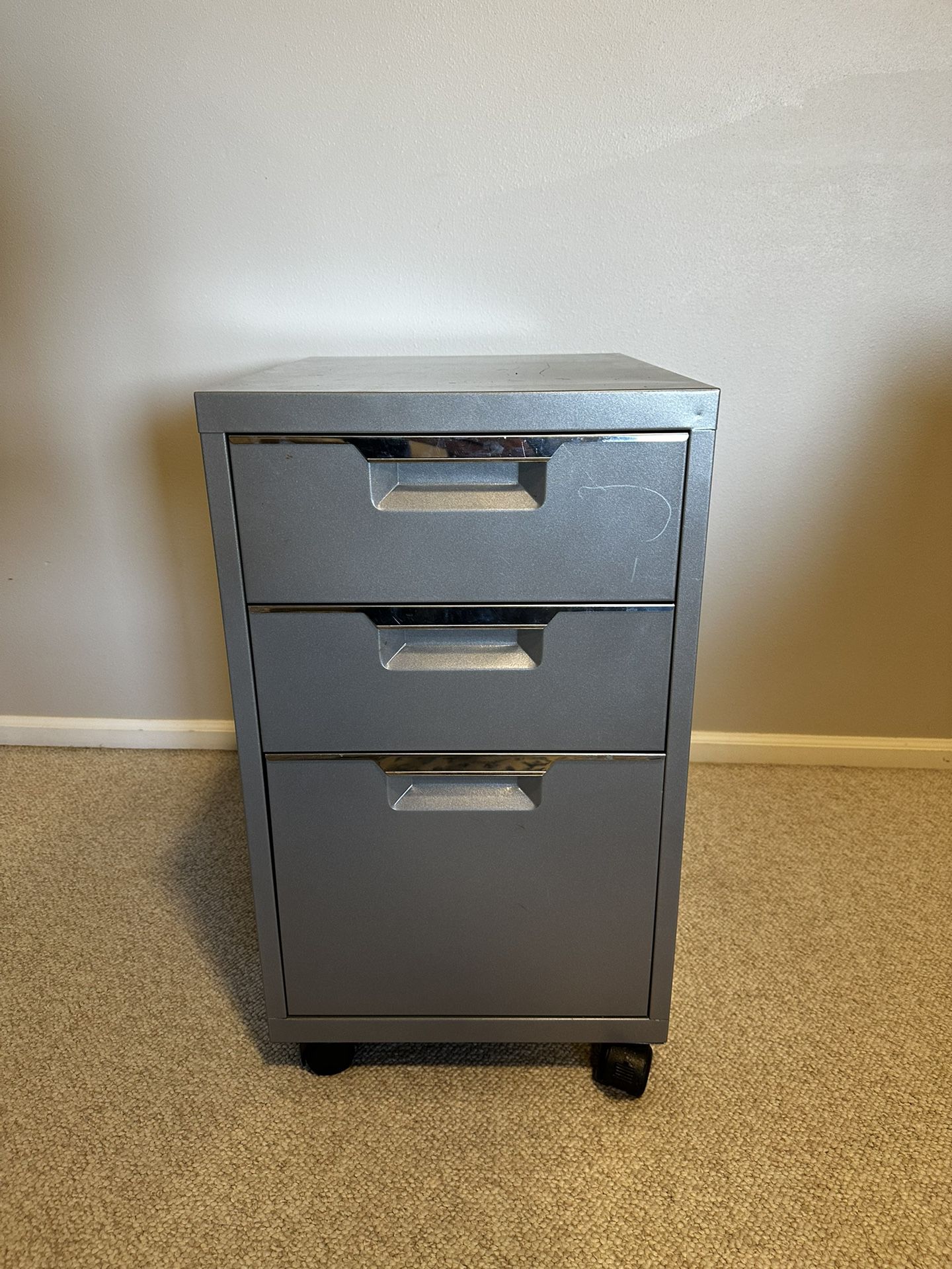 Rolling Office File Cabinet With 3 Drawers