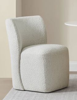 Blair Fabric Armless Dining Chair with Casters