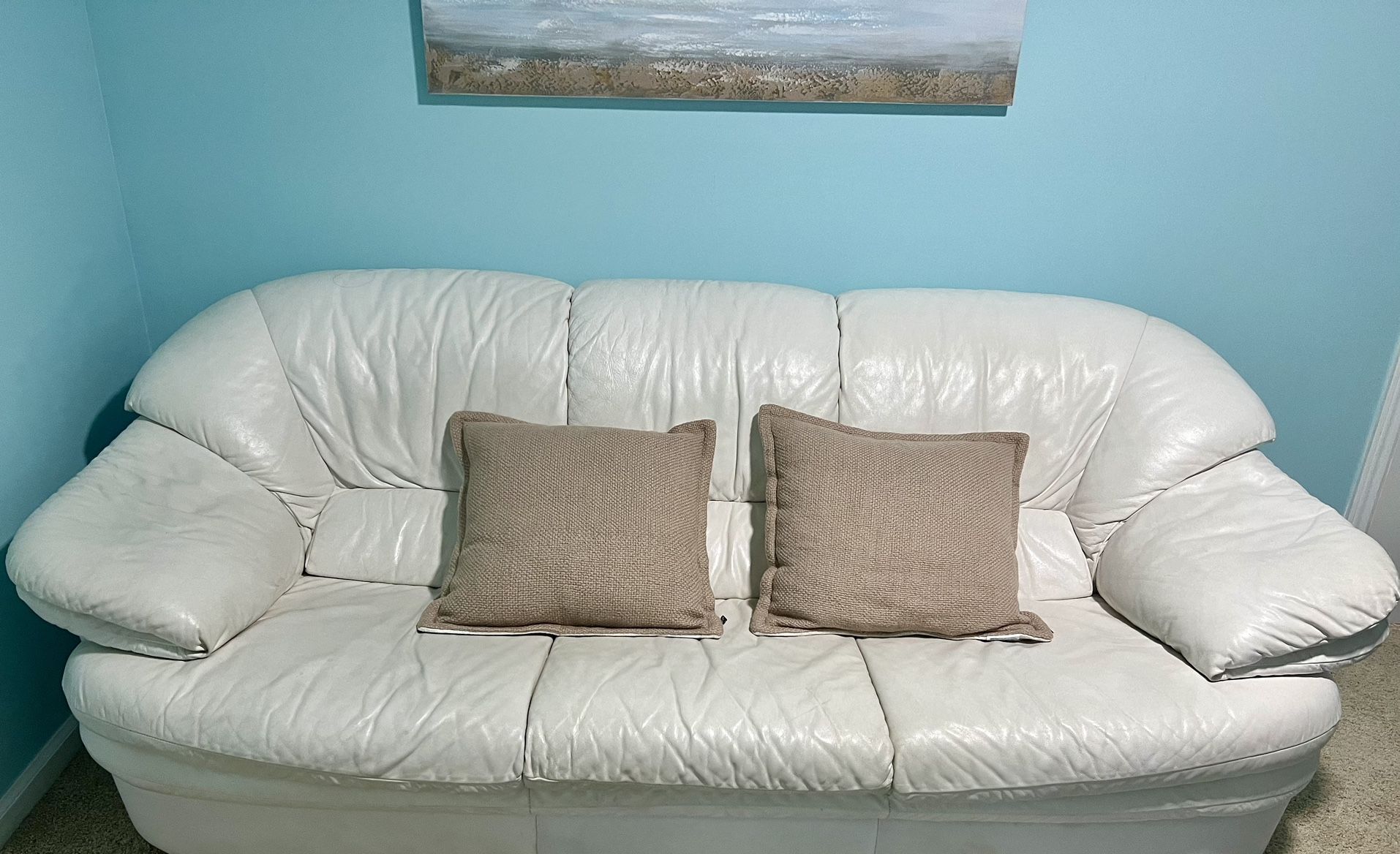 White Leather Couch
