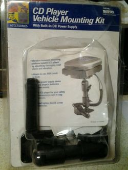 Old school vehicle mount for a walk or running around cd player